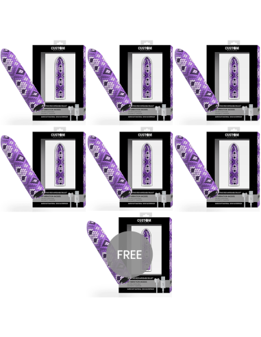 CUSTOM BULLETS - BALA RECARGABLE SNAKE LILA 10 INTENSIDADES 6 + 1 GRATIS Juguetes para Mujeres