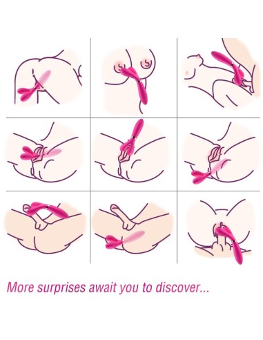 ARMONY - Y-WAND MASAJEADOR & VIBRADOR CABEZA DOBLE FUCSIA Para Clítoris