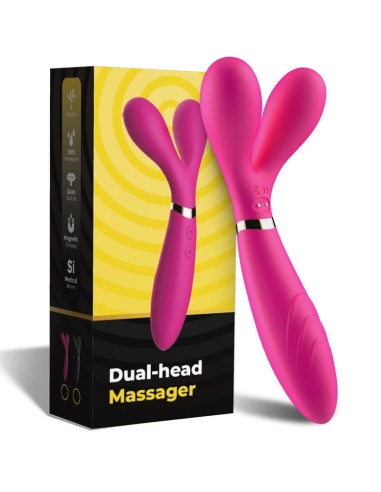ARMONY - Y-WAND MASAJEADOR & VIBRADOR CABEZA DOBLE FUCSIA Para Clítoris