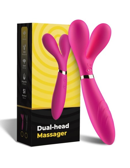 ARMONY - Y-WAND MASAJEADOR & VIBRADOR CABEZA DOBLE FUCSIA Para Clítoris