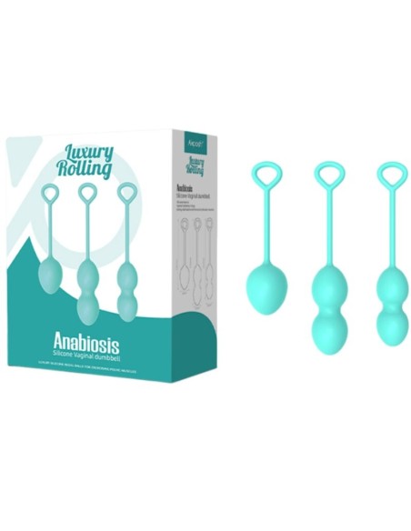 ARMONY - ANABIOSIS PESAS VAGINALES 3 NIVELES VERDE Bolas Silicona