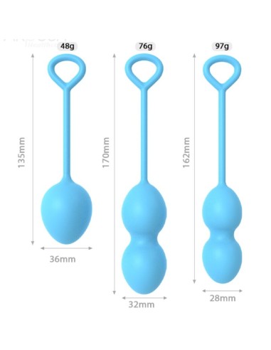 ARMONY - ANABIOSIS PESAS VAGINALES 3 NIVELES AZUL Bolas Silicona