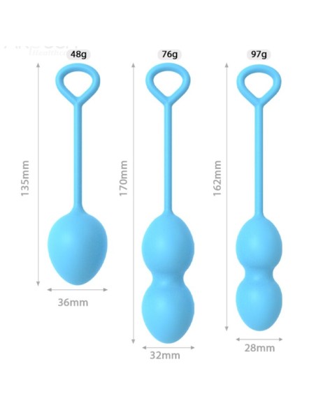 ARMONY - ANABIOSIS PESAS VAGINALES 3 NIVELES AZUL Bolas Silicona