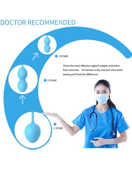 ARMONY - ANABIOSIS PESAS VAGINALES 3 NIVELES AZUL Bolas Silicona