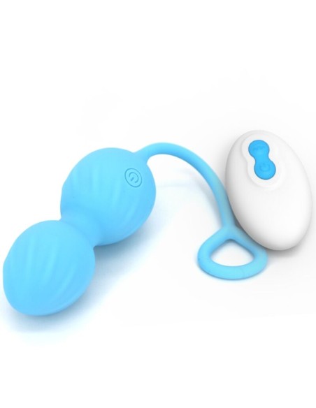 ARMONY - BLOSSOMS PESAS VAGINALES VIBRADOR CONTROL REMOTO 10 VIBRACIONES AZUL Vibradores control remoto