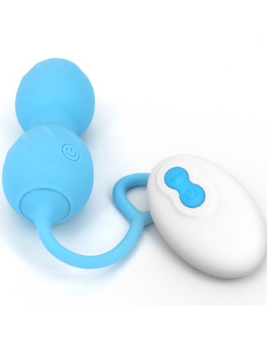 ARMONY - BLOSSOMS PESAS VAGINALES VIBRADOR CONTROL REMOTO 10 VIBRACIONES AZUL Vibradores control remoto