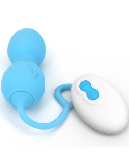 ARMONY - BLOSSOMS PESAS VAGINALES VIBRADOR CONTROL REMOTO 10 VIBRACIONES AZUL Vibradores control remoto