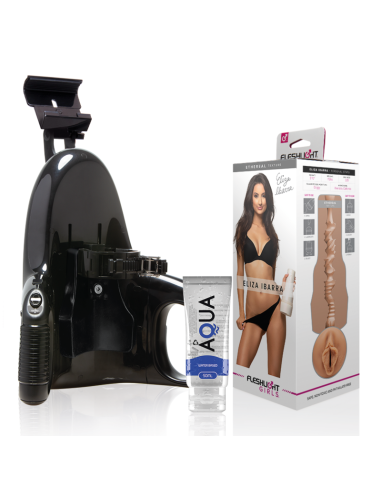 FLESHLIGHT - ELIZA IBARRA VAGINA + UNIVERSAL LAUNCH + LUBRICANTE AQUA QUALITY 50 ML Vaginas Actrices Porno