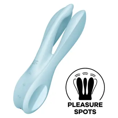 Threesome 1 Vibrador Azul - 12 Modos | Satisfyer