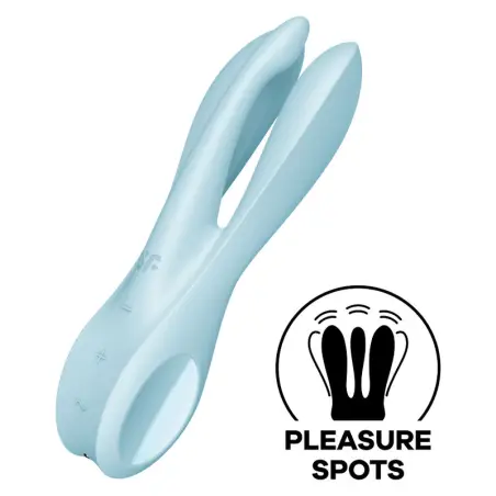 Threesome 1 Vibrador Azul - 12 Modos | Satisfyer