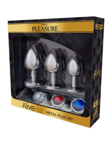 ALIVE - ANAL PLEASURE KIT 3 PLUG METAL Plug Anal BDSM