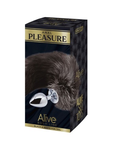 ALIVE - ANAL PLEASURE PLUG METAL COLA DE ZORRO TALLA L Plug Anal BDSM