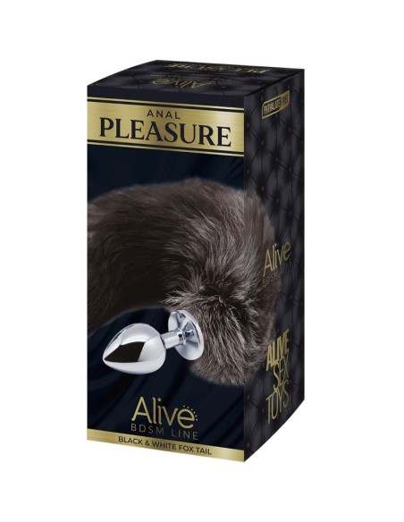 ALIVE - ANAL PLEASURE PLUG METAL COLA DE ZORRO TALLA L Plug Anal BDSM