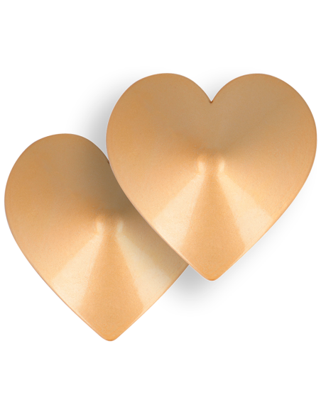 COQUETTE CHIC DESIRE - CUBRE PEZONES METAL CORAZONES DORADOS Pezoneras