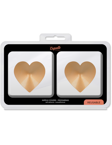 COQUETTE CHIC DESIRE - CUBRE PEZONES METAL CORAZONES DORADOS Pezoneras
