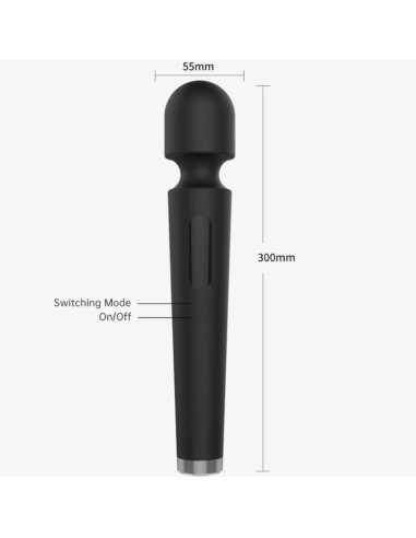 ARMONY - X POWER LARGE MASAJEADOR & VIBRADOR 7 VIBRACIONES NEGRO Vibrador WAND