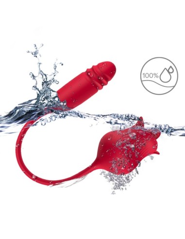 ARMONY - ROSELIP ESTIMULADOR CLITORIS CON LENGUA 10 MODOS & VIBRADOR ROJO Succionadores con vibración