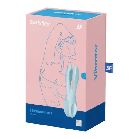 Threesome 1 Vibrador Azul - 12 Modos | Satisfyer