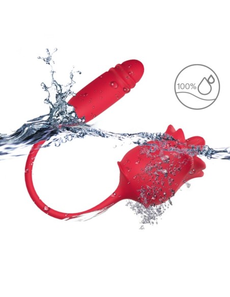 ARMONY - ROSA 3 EN 1, ESTIMULADOR, SUCCIONADOR Y UP&DOWN CON COLA ROJO Succionadores con vibración