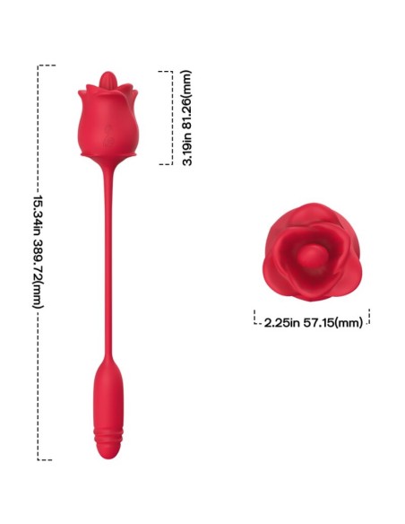 ARMONY - ROSA 3 EN 1, ESTIMULADOR, SUCCIONADOR Y UP&DOWN CON COLA ROJO Succionadores con vibración