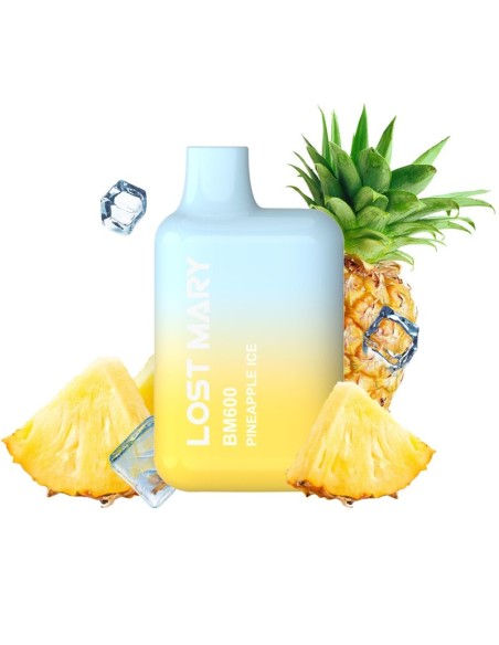 LOST MARY - (PACK PROFESIONAL EXPOSITOR - 10 UNIDADES) BM600 VAPER NICOTINA 2% DESECHABLE SABOR PIÑA HELADA Vapeadores