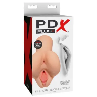 PDX PLUS - PICK YOUR PLEASURE MASTURBADOR DOBLE LIGHT SKIN Vaginas con vibración