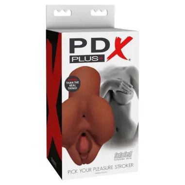 PDX PLUS - PICK YOUR PLEASURE MASTURBADOR DOBLE MARRÓN 