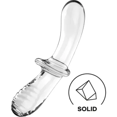 SATISFYER - DOUBLE CRYSTAL DILDO TRANSPARENTE 