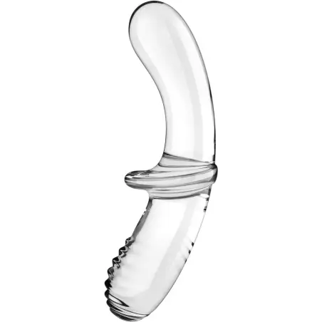 SATISFYER - DOUBLE CRYSTAL DILDO TRANSPARENTE 