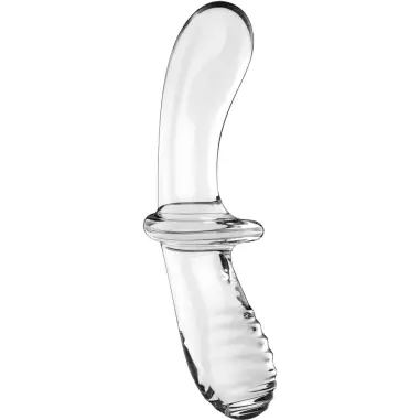 SATISFYER - DOUBLE CRYSTAL DILDO TRANSPARENTE 