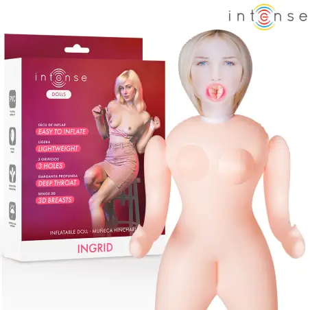 INTENSE DOLLS - INGRID MUÑECA HINCHABLE CON TRES ORIFICIOS 