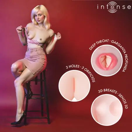 INTENSE DOLLS - INGRID MUÑECA HINCHABLE CON TRES ORIFICIOS 