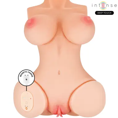 INTENSE DEEP TOUCH - VERO TORSO VAGINA CON EFECTO SUCCIÓN, CALOR, VIBRACIÓN Y VOZ CON CONTROL REMOTO 5.5 KG Muñec@s Tamaño Real