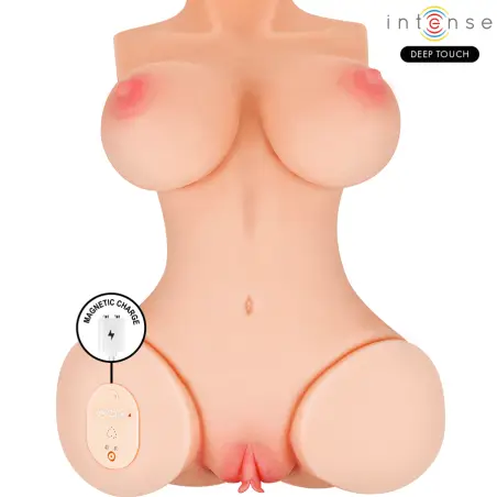 INTENSE DEEP TOUCH - VERO TORSO VAGINA CON EFECTO SUCCIÓN, CALOR, VIBRACIÓN Y VOZ CON CONTROL REMOTO 5.5 KG Muñec@s Tamaño Real