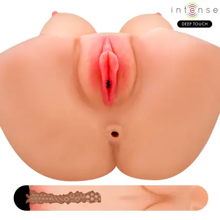 INTENSE DEEP TOUCH - VERO TORSO VAGINA CON EFECTO SUCCIÓN, CALOR, VIBRACIÓN Y VOZ CON CONTROL REMOTO 5.5 KG Muñec@s Tamaño Real