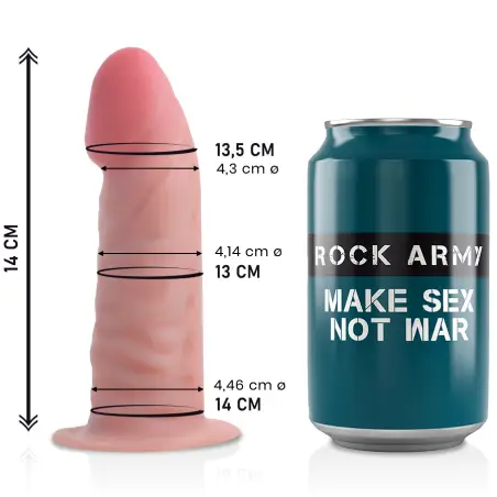 ROCKARMY -TIGER DILDO REALISTA DUAL DENSITY14 CM -O- 4.46 CM Penes realísticos