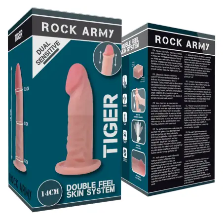 ROCKARMY -TIGER DILDO REALISTA DUAL DENSITY14 CM -O- 4.46 CM Penes realísticos
