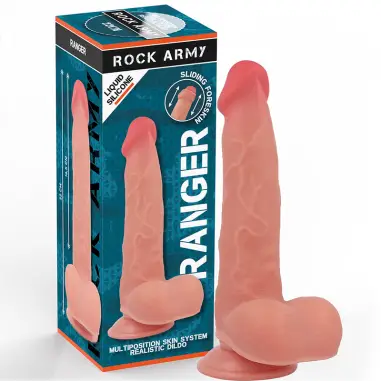ROCKARMY - RANGER DILDO REALISTA DUAL DENSITY LIQUID SILICONE 22 CM -O- 3.6 CM Penes realísticos