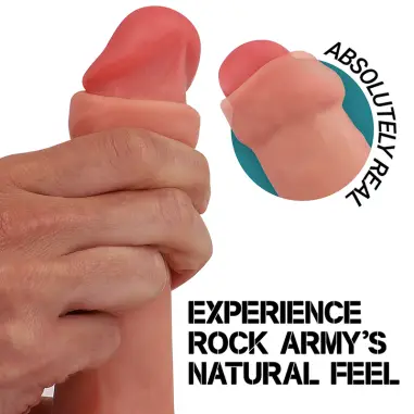 ROCKARMY - RANGER DILDO REALISTA DUAL DENSITY LIQUID SILICONE 22 CM -O- 3.6 CM Penes realísticos
