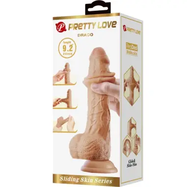 PRETTY LOVE - DRACO DILDO REALÍSTICO 23 CM NATURAL Penes realísticos