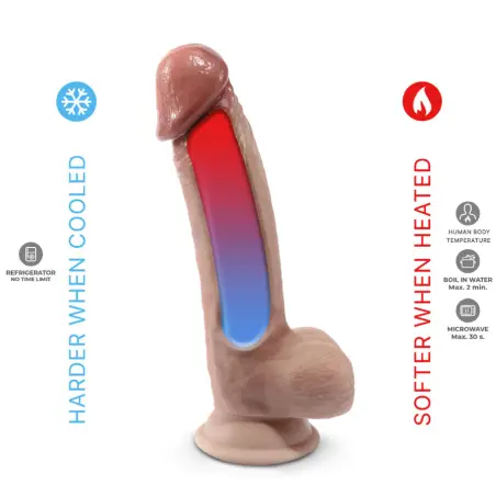 SILEXD - PENE REALÍSTICO SILICONA PREMIUM TERMOREACTIVO 17.8 CM Penes realísticos