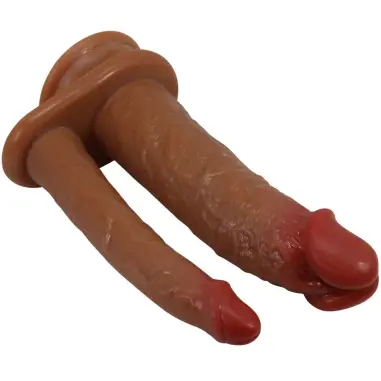 PRETTY LOVE - GORAN DOBLE DILDO REALÍSTICO NATURAL MULATO 