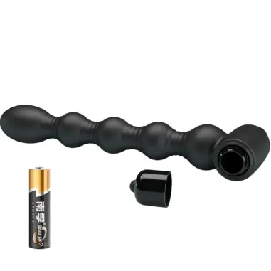 PRETTY LOVE - LYNN PLUG ANAL SILICONA 10 VIBRACIONES NEGRO 