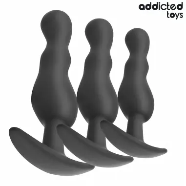 ADDICTED TOYS - SET DE 3 PLUG ANAL SILICONA MODELO 1 