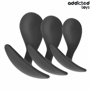 ADDICTED TOYS - SET DE 3 PLUG ANAL SILICONA MODELO 3 
