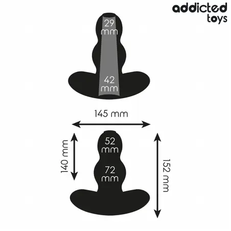 ADDICTED TOYS - PLUG ANAL HUECO SILICONA TALLA XXL 15,2 CM 