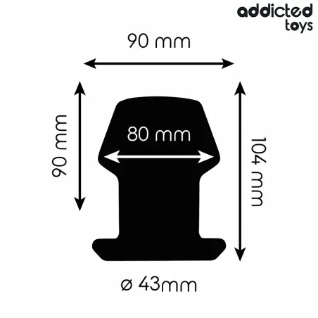 ADDICTED TOYS - PLUG ANAL HUECO EXTREM SILICONA TALLA L 10,4 CM 