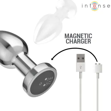 INTENSE - PLUG ANAL 10 VIBRACIONES METAL CON CONTROL REMOTO M 