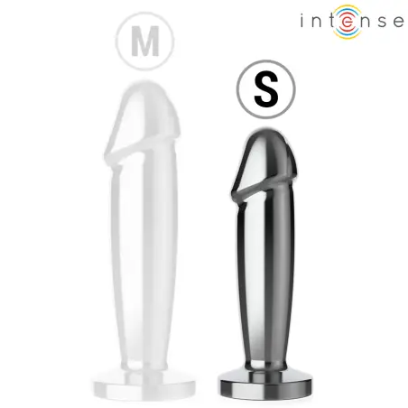 INTENSE - PLUG ANAL 10 VIBRACIONES METAL EN FORMA DE DILDO CON CONTROL REMOTO S 
