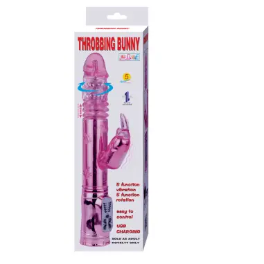 BAILE - THROBBING BUNNY ROTADOR RAMPANTE ROSA 